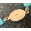 Image 4 : TURQUOISE STONE NECKLACE W/ STERLING CLASP