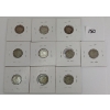 Image 2 : LOT OF 10 - 1913 - '36 CDN 10 CENT SILVER COINS