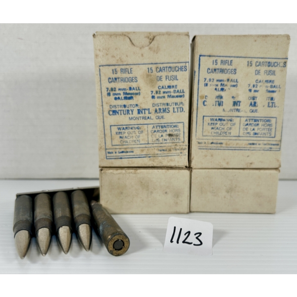 AMMO: 60X 8 MM MAUSER - MILITARY FMJ - ON CLIPS
