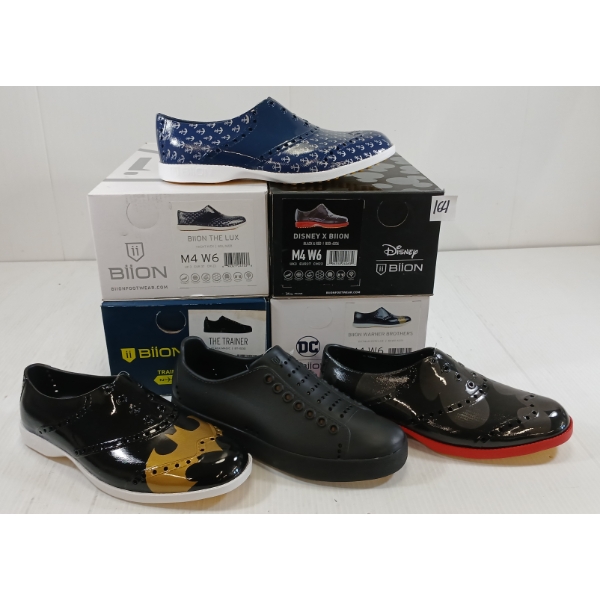 LOT OF 4 - BIION SHOES - FT THE TRAINERS, THE LUX, DISNEY & DC STYLES