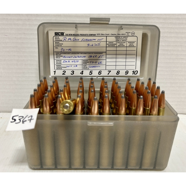 AMMO: 50X .30-06 SPRG 180GR. - RELOADS 