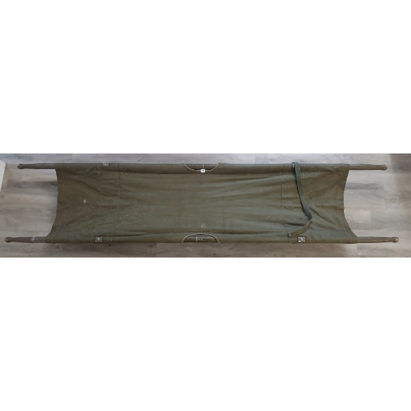 VINTAGE CDN MILITARY FOLDING CANVAS STRETCHER