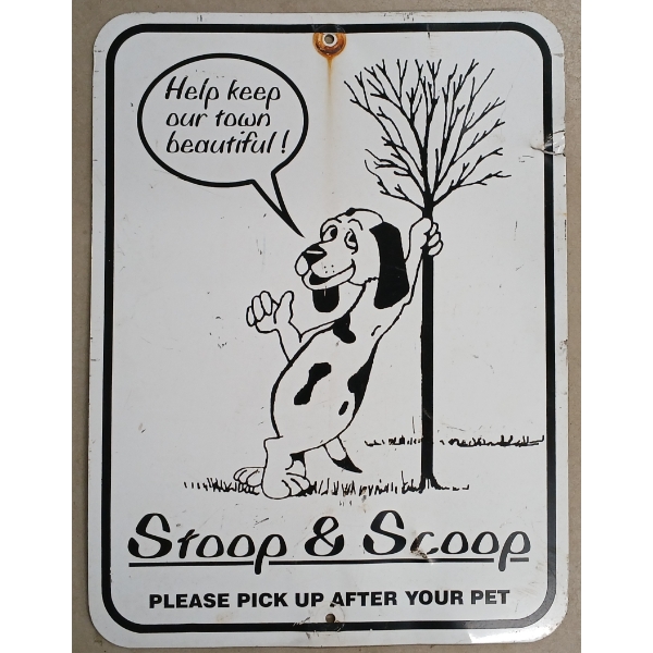 STOOP & SCOOP - METAL SIGN
