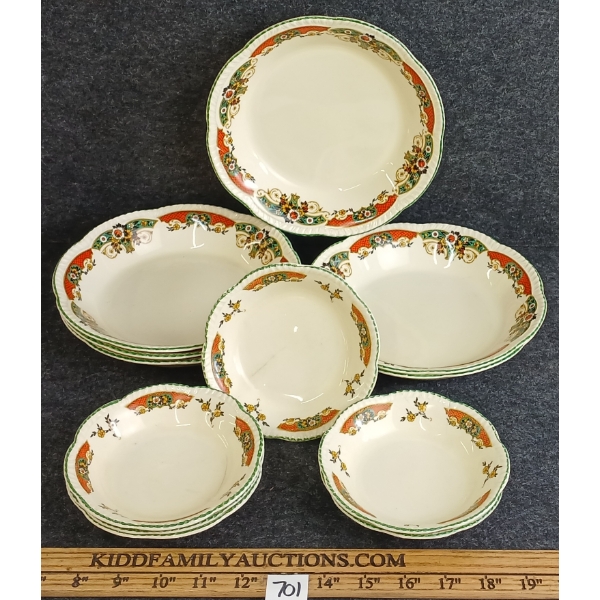 LOT OF 12 - WOODS IVORY WARE ENGLAND CHINA BOWLS