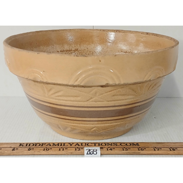 ROBINSON RANSBOTTOM POTTERY CO. NO. 305 YELLOW WARE MIXING BOWL