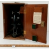 Image 8 : LEEDS UNIVERSITY NO. 49 MICROSCOPE W/ CASE - ENAMEL - C. VICTORIAN ERA