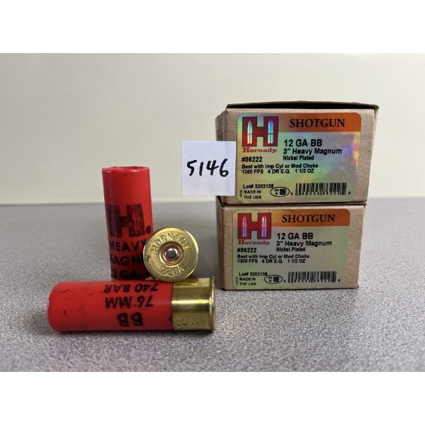 AMMO: 20X HORNADY HEAVY MAGNUM COYOTE 12 GA 3IN 1-1/2OZ BB
