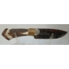 Image 4 : OBSIDIAN KNIFE W/ ANTLER HANDLE & STAND
