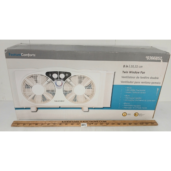 FEATURE COMFORTS TWIN WINDOW FAN