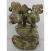Image 2 : "DANCING WALRUSES" BY ILOOLOO INUTIQ - SIGNED - STONE & BONE