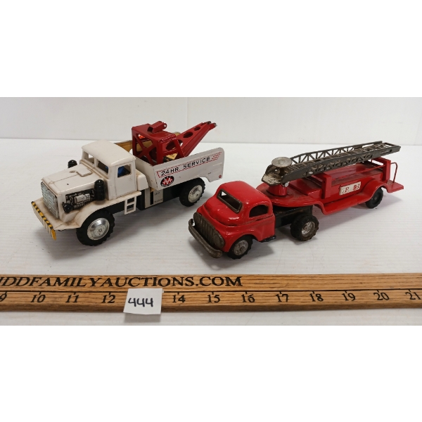 LOT OF 2 - TIN TRUCKS - INCL FIRE & 24HR SERVICE