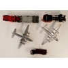 Image 7 : LOT OF 5 - DINKY TOYS DIECAST MODELS - PLANES, LOW LOADER, FIRE TRUCK, ETC