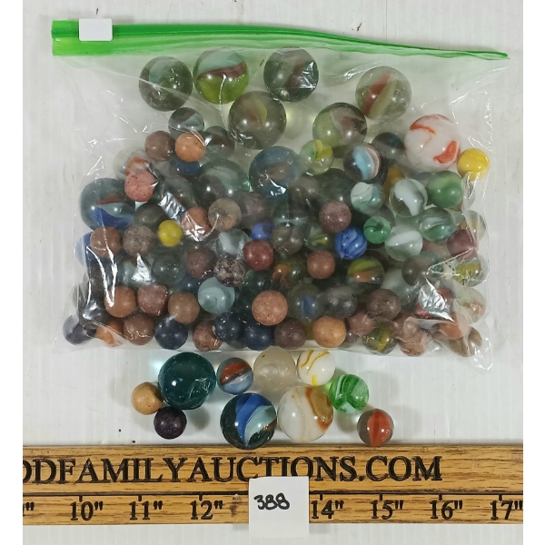 QTY OF COLLECTIBLE MARBLES - 1.5LBS 