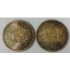 Image 1 : LOT OF 2 - 1963 & 1964 CDN SILVER DOLLARS - CHARLOTTETOWN & VOYAGEUR
