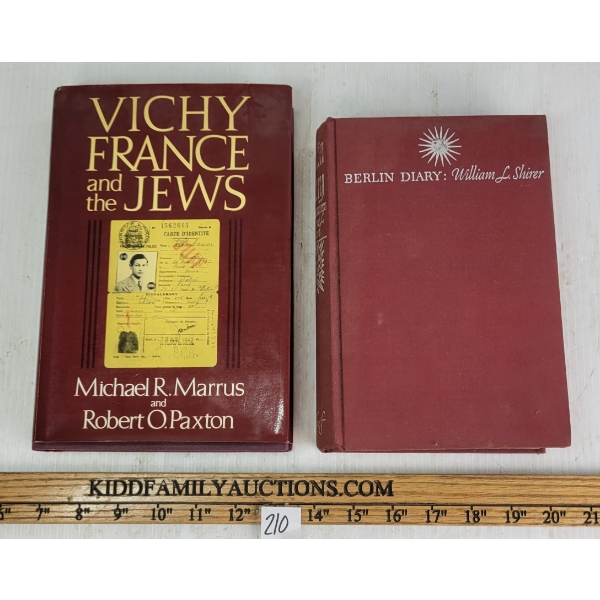 LOT OF 2 - "VICHY FRANCE AND THE JEWS" & "BERLIN DIARY" - HARDCOVERS