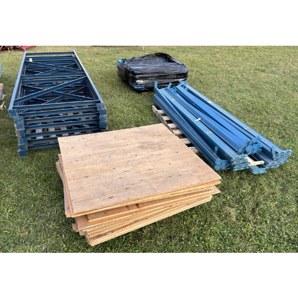 LOT OF INDUSTRIAL SHELVING - 42 INCH DEEP