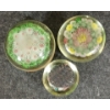 Image 3 : LOT OF 3 - MILLEFIORI GLASS PAPERWEIGHTS