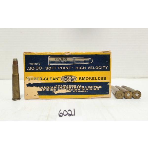 AMMO: 20X MIXED .30-30 - INCL, DOMINION 170 GR. SP