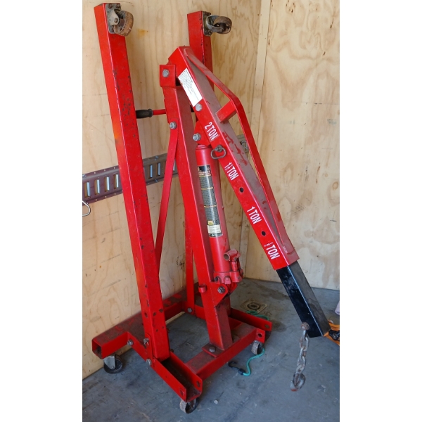 BIG RED 2TON HYDRAULIC ENGINE HOIST