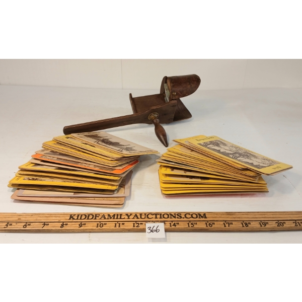 JOB LOT - STEREOSCOPE W/ EUROPE /  US VIEW CARDS
