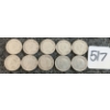 Image 2 : LOT OF 10 - 1947 CDN 10 CENT COINS