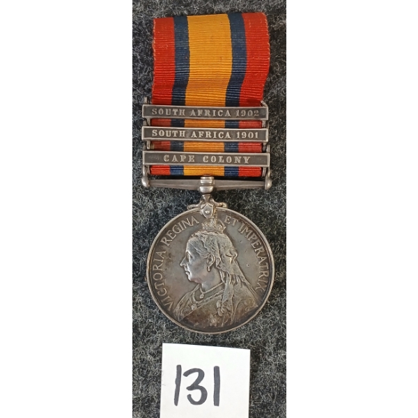 SOUTH AFRICAN SECOND BOER WAR MEDAL - 4467 PTE. H. HAYWARD. 9TH LANCERS