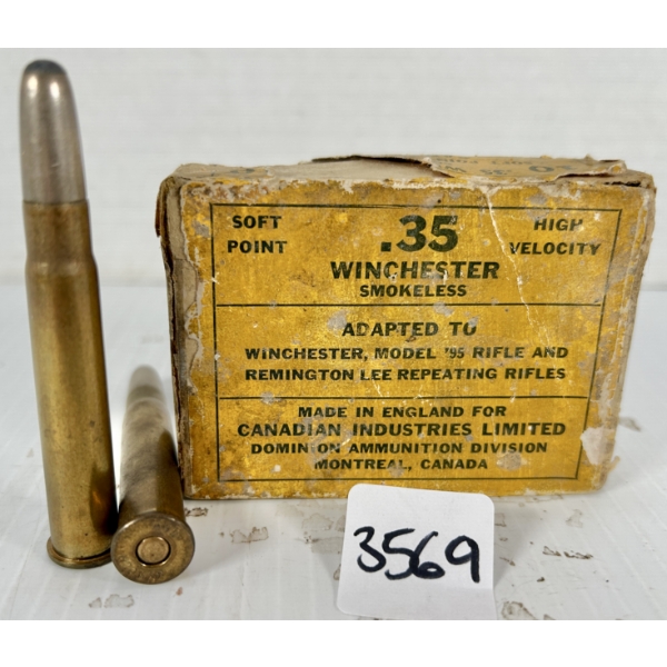 AMMO: 10X KYNOCH / CIL .35 WINCHESTER - SP