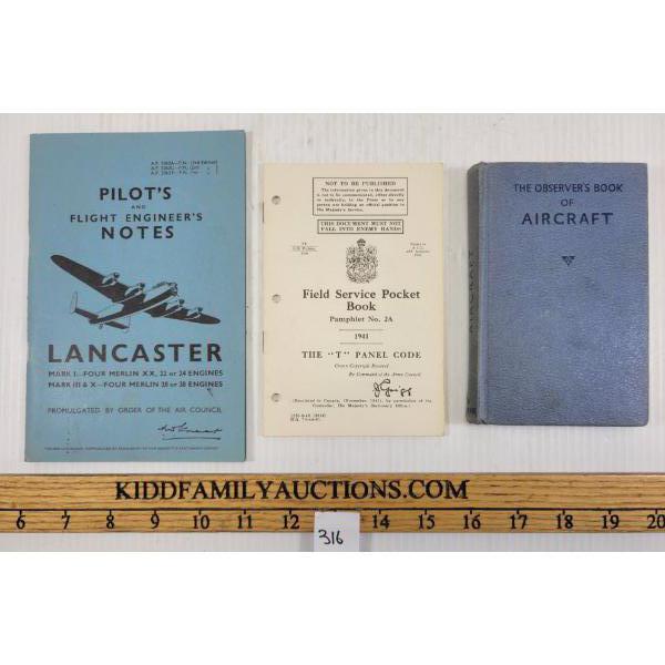 LOT OF 3 - WWII & POST CDN AIRCRAFT PAMPHLETS & BOOK - INCL LANCASTER, ETC.
