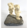 Image 6 : DANCING INUIT BY OLAYUQ KITZUTUKAJUK - WHALE BONE & STONE
