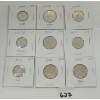 Image 1 : LOT OF 9 - CDN 5, 10 & 25 CENT COINS - INCL 2012-2016