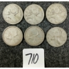 Image 1 : LOT OF 6 - 1939-1963 CDN 25 CENT COINS