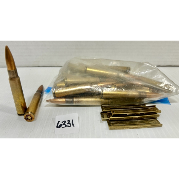 AMMO: 25X 8 MM MAUSER - FMJ - INCL 5X STRIPPER CLIPS