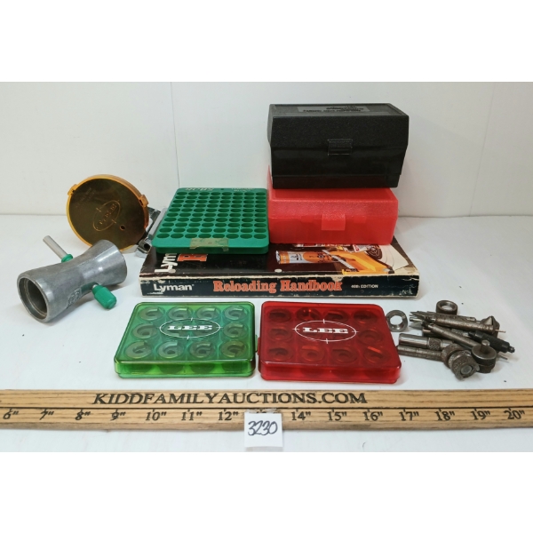 JOB LOT - RELOAD ACCESSORIES - LEE AUTO-PRIME, RCBS POWDER TRICKLER, CASE PREP TOOLS, ETC