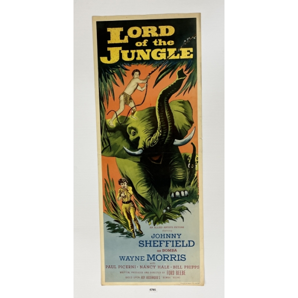 1955(?) ALLIED ARTISTS "LORD OF THE JUNGLE" FILM POSTER