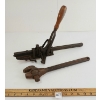 LOT OF 2 - 1913 14IN PIPE WRENCH & 1930'S WALLER TOOL CO. NO. 280 CHISEL TOOL