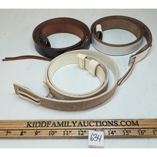 LOT OF 3 - MISC LEATHER SLINGS