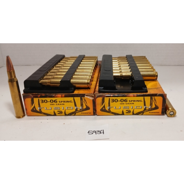 AMMO: 40X FEDERAL FUSION .30-06 SPRG - 180GR - BT