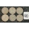 Image 2 : LOT OF 6 - 1943-1965 CDN 25 CENT COINS