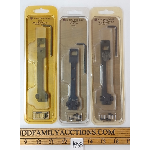 LOT OF 3 - LEUPOLD SCOPE BASES - BROWNING A-BOLT RH LA & REMINGTON 760