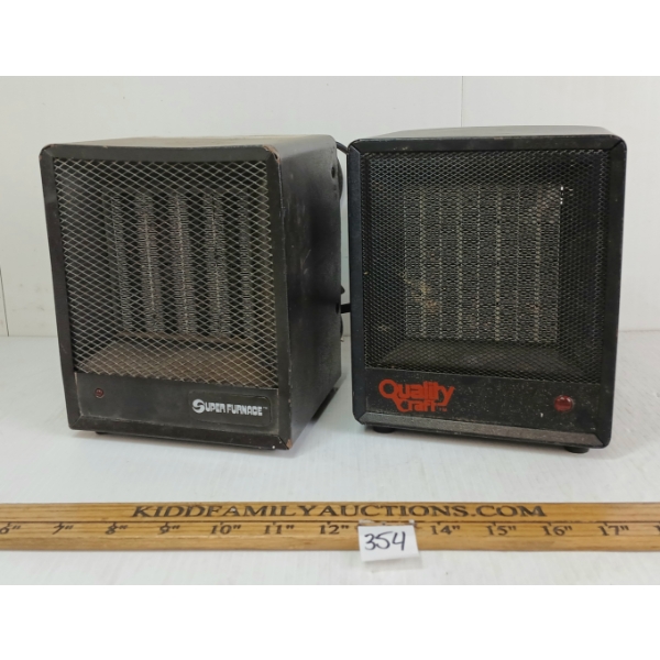 LOT OF 2 - QUALITY CRAFT & SUPER FURNACE MINI PORTABLE HEATERS