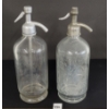 Image 4 : LOT OF 2 - THE GIERLING BOTTLING CO & HARRIS SCHLOSBERG - CLEAR ACID-ETCHED - SELTZER BOTTLES