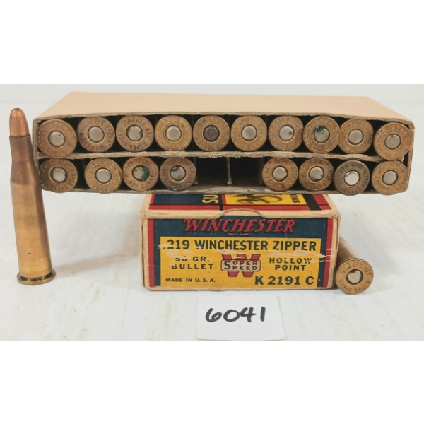 AMMO: 20X WINCHESTER SUPER SPEED .219 WIN ZIPPER - 56GR - HP