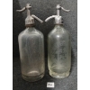 Image 1 : LOT OF 2 - LION SELTZER WKS. & H. BAYER & CO. - CLEAR ACID-ETCHED - 26OZ SELTZER BOTTLES