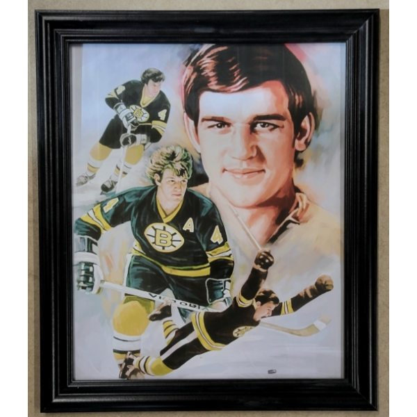 BOSTON BRUINS #4 BOBBY ORR FRAMED PRINT