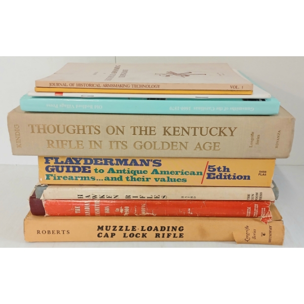 LOT OF 9 - FIREARM PUBLICATIONS - INCL "HAWKEN RIFLES," "THE CANADIAN GUNSMITHS 1608-1900," ETC