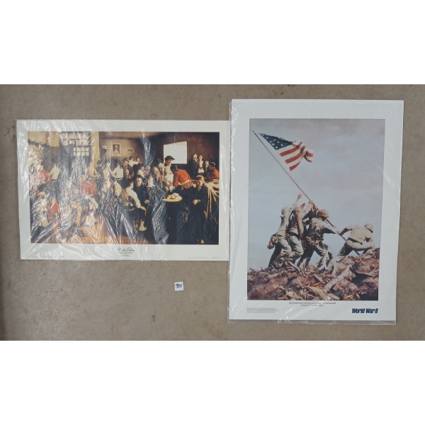 LOT OF 2 - WWII US NAVY & "UNDER ORDERS" - PRINTS