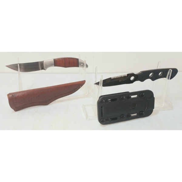 LOT OF 2 - COLUMBIA RIVER KNIVES W/ SHEATH & SCABBARD