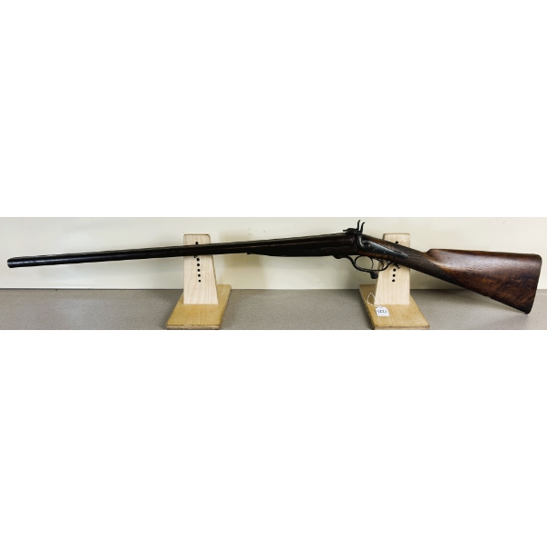 B. WOODWARD & SON SXS IN 12 GA PIN FIRE - ANTIQUE NO PAL REQD