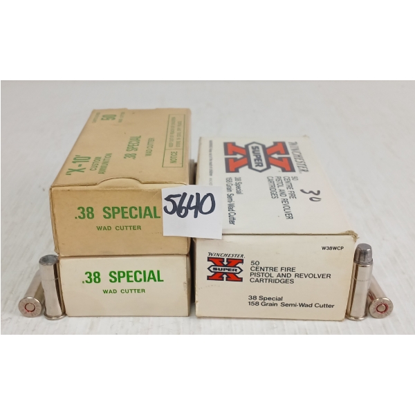 AMMO: 128X WINCHESTER & CUSTOM .38SPL - 158GR
