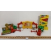 Image 1 : LOT OF 5 - BANNER BASEBALL GAME TIN TRUCK - CLOWN PENNY BANK, ETC.
